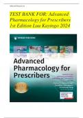 TEST BANK FOR: Advanced Pharmacology for Prescribers 1st Edition Luu Kayingo 2024 