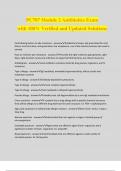 PC707 Module 2 Antibiotics Exam with 100% Verified and Updated Solutions