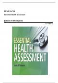  Essential Health Assessment, 1st edition, TESTBANK..... BEST DOCUMENT