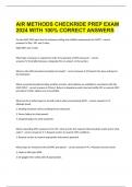 AIR METHODS CHECKRIDE PREP EXAM 2024 WITH 100&percnt; CORRECT ANSWERS