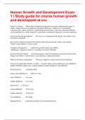 Human Growth and Development-Exam 1 | Study guide for course human growth and developemt at ccc