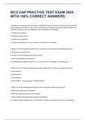 ISC2 CAP PRACTICE TEST EXAM 2024 WITH 100&percnt; CORRECT ANSWERS