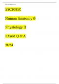 BSC2085C Human Anatomy & Physiology II EXAM Q & A 2024