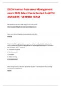 DECA Human Resources Management exam 2024 latest Exam Graded A+WITH  ANSWERS| VERIFIED EXAM