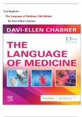 Test Bank for  &lbrace; The Language of Medicine &rcub;13th Edition By Davi-Ellen Chabner All chapters  2024 &vert;perfect solution