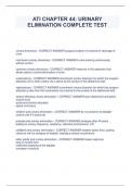 ATI CHAPTER 44&colon; URINARY ELIMINATION COMPLETE TEST