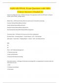 SAM AIS FINAL Exam Questions with 100&percnt; Correct Answers &vert; Graded A&plus;