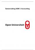ASM3 Sturen en Menselijk Kapitaal: Samenvatting Accounting