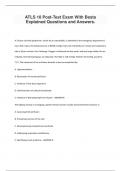 ATLS 10 Post-Test Exam With Bests Explained Questions and Answers&period;
