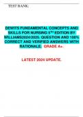DEWITS FUNDAMENTAL CONCEPTS AND SKILLS FOR NURSING 5TH EDITION BY WILLIAMS2024/2025. QUESTION AND 100% CORRECT AND VERIFIED ANSWERS WITH RATIONALE.  GRADE A+.   LATEST 2024 UPDATE.  