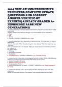 2024 NEW ATI COMPREHENSIVE PREDICTOR COMPLETE UPDATE QUESTIONS AND CORRECT ANSWER VERIFIED BY EXPERTS&vert;ALREADY GRADED A&plus; HIGHSCORE PASS&excl;&excl;NEW GENERATION&excl;&excl;&excl;