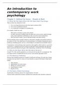 Summary An Introduction to Contemporary Work Psychology - Part Exam 1 Occupational Psychology (202100019)