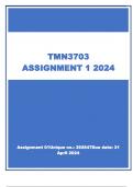 TMN3703 ASSIGNMENT 1 ANSWERS 2024