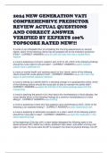 2024 NEW GENERATION VATI COMPREHENSIVE PREDICTOR REVIEW ACTUAL QUESTIONS AND CORRECT ANSWER VERIFIED BY EXPERTS 100&percnt; TOPSCORE RATED NEW&excl;&excl;&excl;