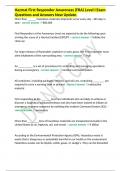 Hazmat First Responder Awareness &lpar;FRA&rpar; Level I Exam Questions and Answers New Update&period;