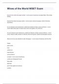 Wines of the World WSET Exam  With Correct Answer&period;
