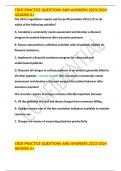CRCR PRACTICE QUESTIONS AND ANSWERS 2023/2024 GRADED A+