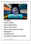 EDS3701 ASSIGNMENT 04 YEAR MODULE 2024 &lpar;693526&rpar;