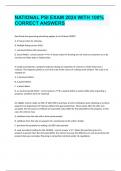 NATIONAL PSI EXAM 2024 WITH 100&percnt; CORRECT ANSWERS