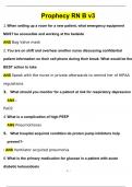 Prophecy RN B V3 &lpar;Graded A&plus;&rpar; Questions And Answers