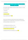 PCCN practice exam notes &lpar;2024&sol;2025&rpar;  Already Passed