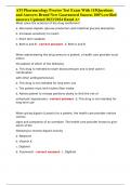 ATI Pharmacology Proctor Test Exam With 115Questions and Answers Brand New Guaranteed Success 100&percnt;verified answers Updated 2023&sol;2024 Rated A&plus;
