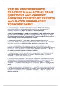 VATI RN COMPREHENSIVE PRACTICE B 2024 ACTUAL EXAM QUESTIONS AND CORRECT ANSWERS VERIFIED BY EXPERTS 100&percnt; RATED HIGHGRADE&excl;&excl;&excl; TOPSCORE PASS&excl;&excl;&excl;