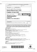 A-Level Edexcel Mathematics Pure Maths Paper 2 2023 (ACTUAL)