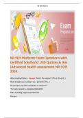 NR 509 Midterm Exam Questions with Certified Solutions/ 240 Quizzes & Ans  (Advanced health assessment NR-509) 2024. 