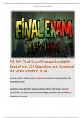 NR 509 Final Exam Preparation Guide Containing 131 Questions and Answers/ A+ Score Solution 2024. Terms like:  Function of the auditory ossicles - Answer: to transform sound vibrations into mechanical waves