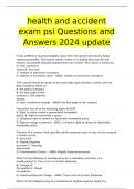 health and accident exam psi Questions and Answers 2024 update