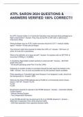 ATPL SARON 2024 QUESTIONS & ANSWERS VERIFIED 100% CORRECT!!