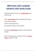 ABO Exam with complete solutions 2023 Study Guide