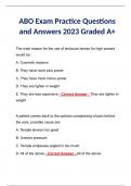 ABO Exam Practice Questions and Answers 2023 Graded A+