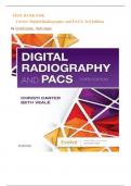 Test Bank For Digital Radiography and PACS, 3rd edition by Christi Carter MSRS RT(R) complete guide | THE LATEST EDITION 2024