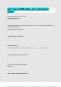 DC Physical therapy Jurisprudence Exam Questions and answers latest update 