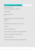 DC Jurisprudence Midterm Verified answers latest update 