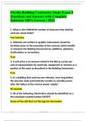 Florida Building Contractor Study Exam 5 Questions and Answers with Complete Solutions 100&percnt; Correct &vert; 2024