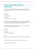 NS 101 Final Exam &lpar;Questions &plus; Answers&rpar; Solved