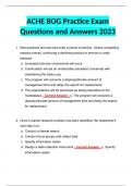 ACHE BOG Practice Exam Questions and Answers 2023