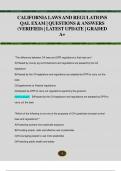 QAL - LAWS AND REGULATIONS EXAM PACK &vert; QUESTIONS & ANSWERS &lpar;VERIFIED&rpar; &vert; LATEST UPDATE &vert; GRADED A&plus;