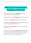 WSET Level 1 Practice Exam | Questions and Answers