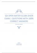 SDI OPEN WATER SCUBA DIVER EXAM | QUESTIONS WITH 100% CORRECT ANSWERS