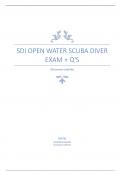 SDI OPEN WATER SCUBA DIVER EXAM + Q'S