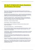 NC BLET ETHICS 2015 Exam Questions and Answers All Correct 