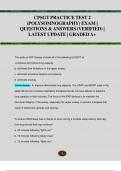 CPSGT PRACTICE TEST 2  (POLYSOMNOGRAPHY) EXAM |  QUESTIONS & ANSWERS (VERIFIED) |  LATEST UPDATE | GRADED A+