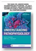 TEST BANK FOR UNDERSTANDING PATHOPHYSIOLOGY 6TH EDITION BY&colon; SUE E&period;  HUETHER&semi; KATHRYN L&period; MCCANCE CHAPTER 1- 42&vert;COMPLETE GUIDE A&plus;&comma;ISBN&colon; 978-0323354097  &lpar;ALL CHAPTERS COVERED&rpar;