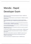 Mendix - Rapid Developer Exam WITH COMPLETE SOLUTIONS