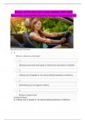 Drivers Ed Practice Quiz Latest Update 2024-2025 Questions and Verified Correct Answers Guaranteed A&plus;