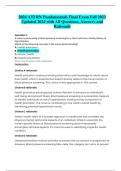 ATI RN Fundamental 2023 Exam Updated 2024 with All Questions from Actual Exam&comma; 100&percnt; Correct Answers&comma; and Rationale bundle&sol; package deal 